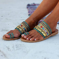 Handgefertigter Hippie-Schuh