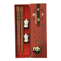 Baguettes Chinoises Bois Panda Coffret