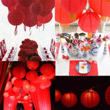 Boules Chinoises Papier Lanternes Rouges