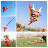 Cerf-Volant Chinois Dragon Poignée Ligne