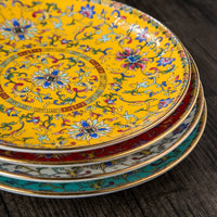 Assiettes Chinoises Motifs Dorés