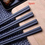 Baguettes Chinoises Alliage Noir Bambou