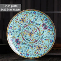 Assiettes Chinoises Motifs Dorés