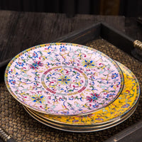 Assiettes Chinoises Motifs Dorés