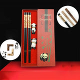 Baguettes Chinoises Bois Couverts Panda