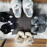 Chaussons Chinois Peluche Chat Câlin