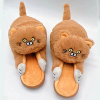 Chaussons Chinois Peluche Chat Câlin