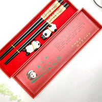 Baguettes Chinoises Bois Couverts Panda