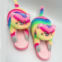 Chaussons Chinois Peluche Chat Câlin