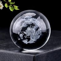 Billes Chinoises En Cristal Dragon