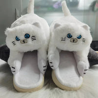 Chaussons Chinois Peluche Chat Câlin