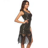 Robe Année 30 Noir et Or