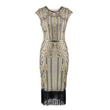 Robe Année 30 Gatsby Or