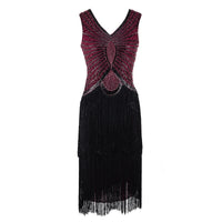 Robe Vintage 1920 Bordeaux Gatsby