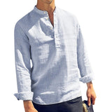 Chemise Henley décontractée à manches longues année 90