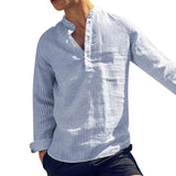 Chemise Henley décontractée à manches longues année 90