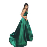 jupe-longue-satin-vert-annee-50