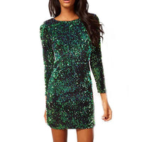 Robe Année 70 Verte Sequins